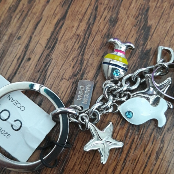 Coach Ocean Charms Key Fob Chain - Picture 5 of 7